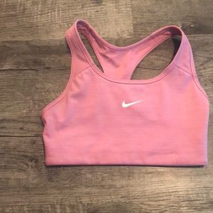 Pink Nike sports bra